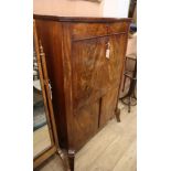 A 19th century German mahogany secretaire a abbatant W.90cm