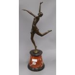 After Zach. An Art Deco bronze of a dancing girl height 66cm
