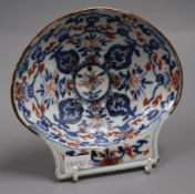 A Chinese Kangxi Imari shell dish height 15cm (a.f.)