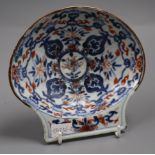 A Chinese Kangxi Imari shell dish height 15cm (a.f.)