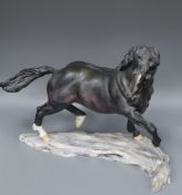 A Royal Worcester model of a stallion, 'Llanarth Flying Comet' after Lorne McKean No. 53 (of 250)