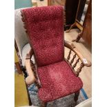 A large Victorian elbow chair
