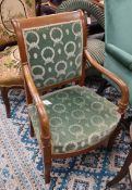 A 19th century French elbow chair