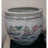 A Chinese glazed fish bowl diameter 50cm