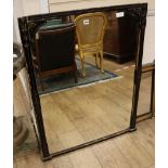 A late Victorian rectangular wall mirror H.102cm