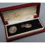 A Queen Elizabeth II Maundy set, 1955, cased