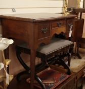 An 18th century mahogany lowboy W.75cm