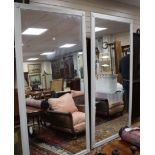 A pair of Italian wall mirrors with rectangular plates H.220cm