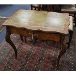 An early 20th century French rosewood writing table W.80cm