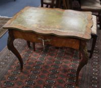 An early 20th century French rosewood writing table W.80cm