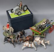 Assorted lead figures and toys