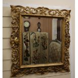 A rectangular Florentine style gilt wall mirror H.65cm
