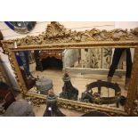 A Victorian style rectangular gilt frame overmantel mirror W.184cm