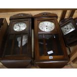 Four wall clocks tallest 78cm