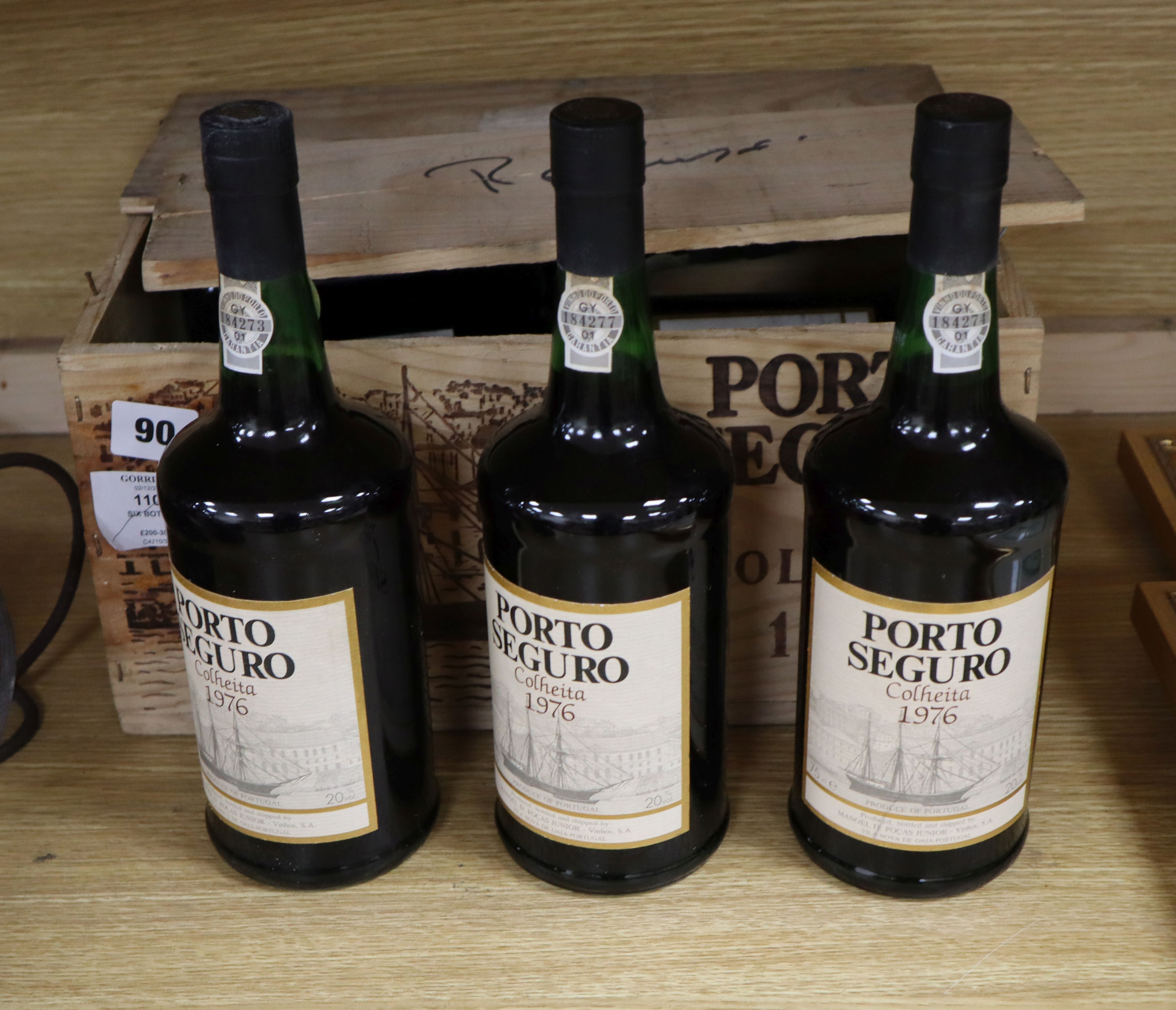 Six bottles of Pocas Porto Seguro Port, 1976