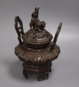 A Chinese bronze koro and cover height 26cm
