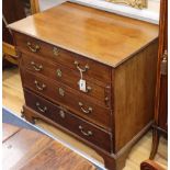 A George III mahogany dressing chest W.90cm