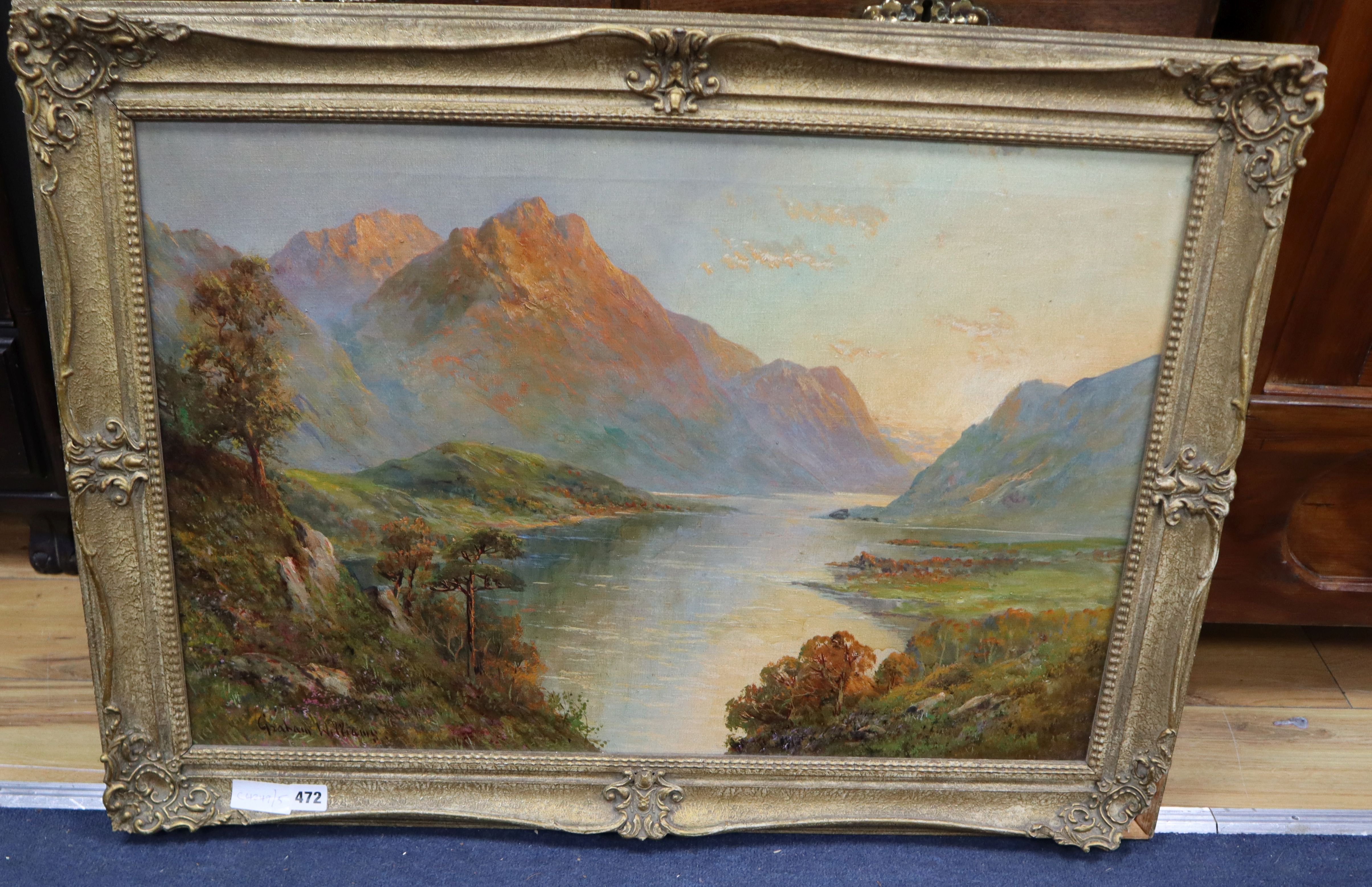 Graham Williams (A.K.A. Francis Jamieson 1895-1950), oil on canvas, Helvellyn, Thirlmere, Lake
