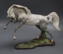 An Edward Marshall Boehm limited edition model of an Arabian Stallion, with framed certificate,