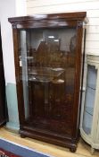 A mahogany display cabinet W.99cm