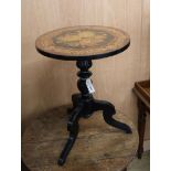 A Victorian Tunbridgeware style table H.57cm