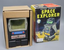 A Yonezawa, Japan vintage battery-operated Space Explorer Robot, No. 802 (replacement box)