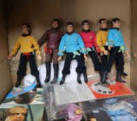 Star Trek - Mego - six vintage Star Trek action figures, c.1974, a vintage puzzle and viewmaster