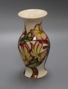 A Moorcroft chestnut flower vase height 19cm