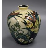 A Moorcroft bulrushes baluster vase height 16cm