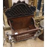A Rococo-revival fire basket W.62cm