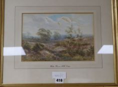 Walter Duncan, watercolour, Heathland scene, signed, 18 x 27cm