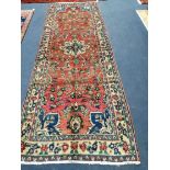 A Hamadan hall carpet 280 x 98cm