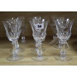 A set of ten Val St. Lambert glasses