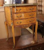 A French marquetry chest of drawers W.60cm