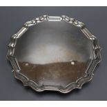 A modern silver salver by C.J. Vander Ltd, London, 1961, 25.5cm, 18oz.