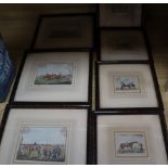 After Alken, seven colour prints, Racing scenes, largest 10 x 14cm