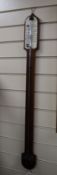 A Victorian rosewood stick barometer H.96cm