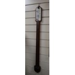 A Victorian rosewood stick barometer H.96cm