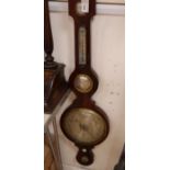 A 19th century mahogany wheel barometer by D. Fagioli & Son, Great Warner Street, Clerkenwell