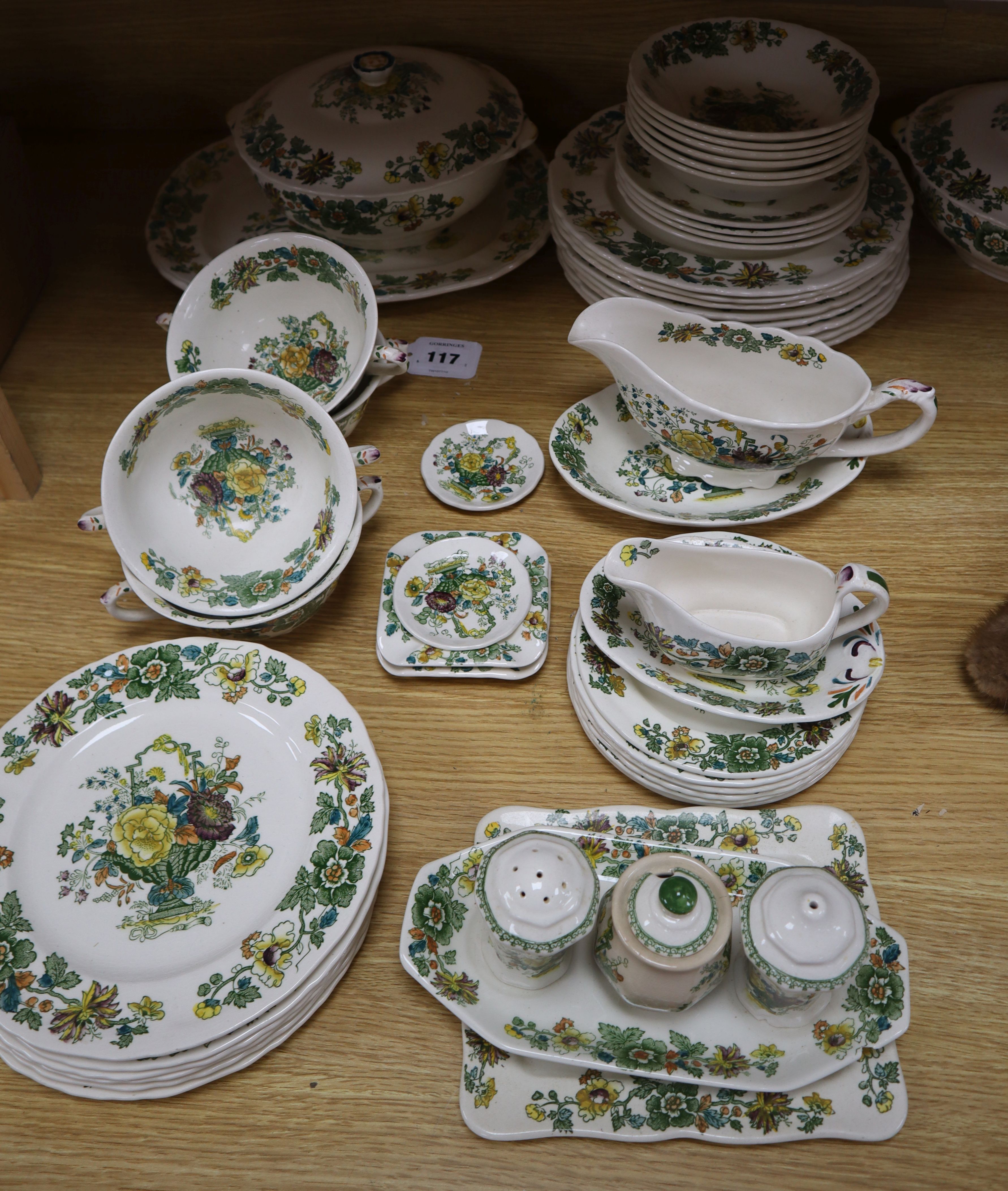 A quantity of Masons Ironstone 'Strathmore' pattern tableware