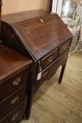 An 18th century provincial oak bureau W.81cm