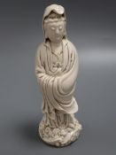 A Chinese Blanc de Chine figure of Guanyin height 26cm