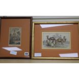 A group of six assorted prints, View of Africa and Ceylon, largest 27 x 38cm