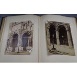 A 19th century album of albumen photos of Rome, Florence etc.