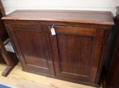 A Victorian mahogany two door cabinet W.115cm