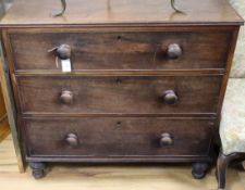 A small early Victorian mahogany chest W.93cm