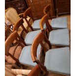 A set of seven mid Victorian mahogany dining chairs