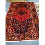 A Hamadan carpet 204 x 130cm