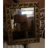 A 19th century carved giltwood rectangular wall mirror W.53cm