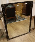 A late Victorian rectangular wall mirror H.102cm